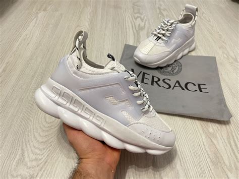 adidasi versace barbati albi